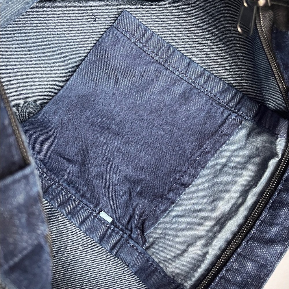 Denim Tote Bag Gentle Youth Crossbody Bag Shoulder Bag Distressed Blue NWOT - Picture 5 of 14